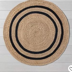5' Round Jute Stripe Rug